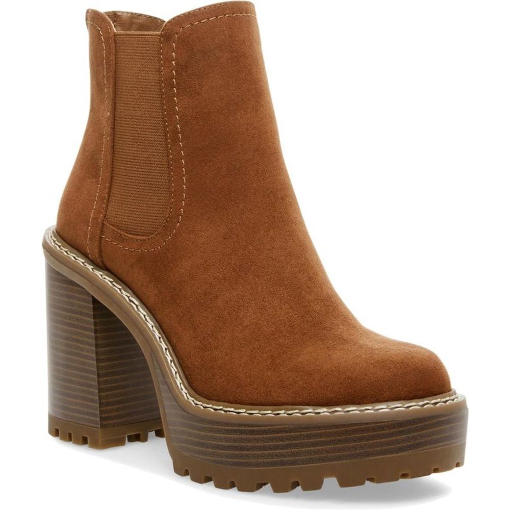 Madden Girl Womens Kamora Brown Faux Suede Ankle Platform Boots Shoes NWT